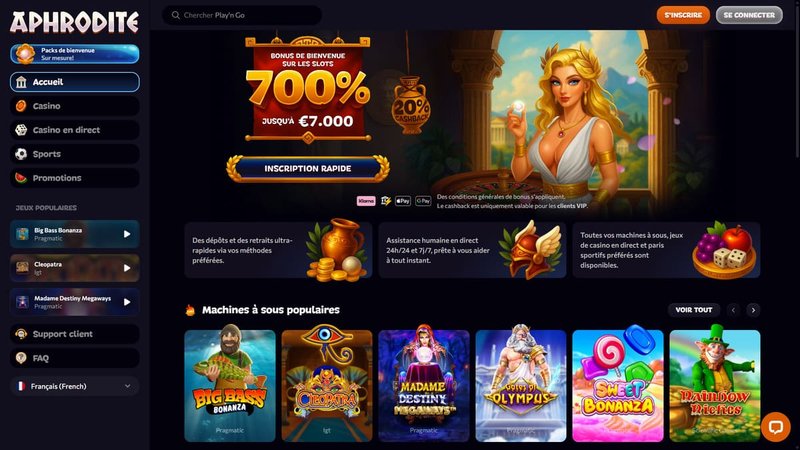 Aphrodite casino service clientèle, aphrodite casino France